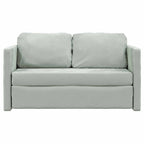 Folding Sofa Bed Light Grey 122 x 70 x 60 cm Velvet