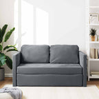 Folding Sofa Bed Dark Grey 122 x 70 x 60 cm Velvet