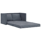 Folding Sofa Bed Dark Grey 122 x 70 x 60 cm Velvet