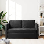 Folding Sofa Bed Black 122 x 70 x 60 cm Velvet