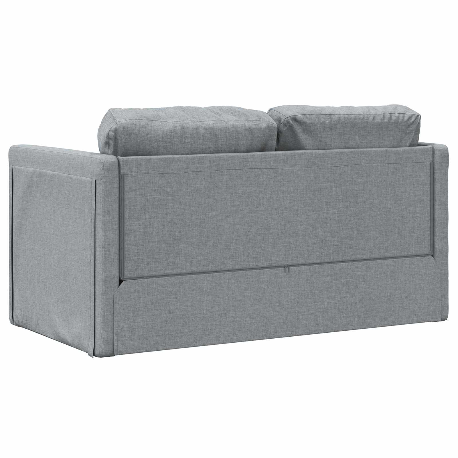Folding Sofa Bed Light Grey 112 x 60 x 60 cm Fabric