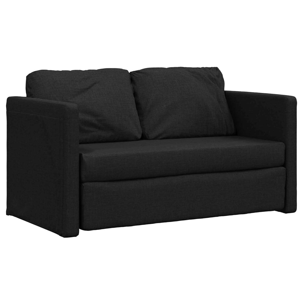Folding Sofa Bed Black 112 x 60 x 60 cm Fabric
