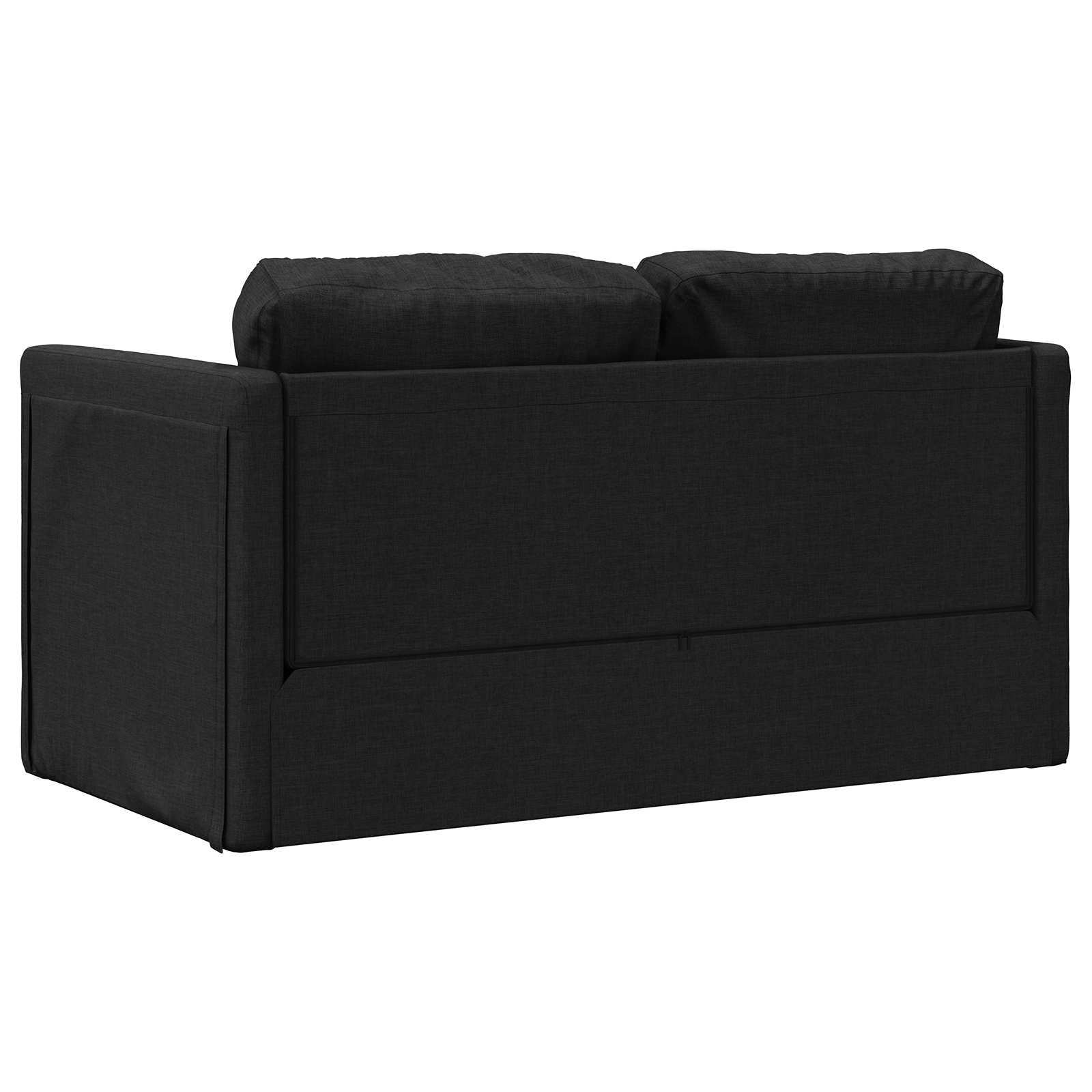 Folding Sofa Bed Black 112 x 60 x 60 cm Fabric