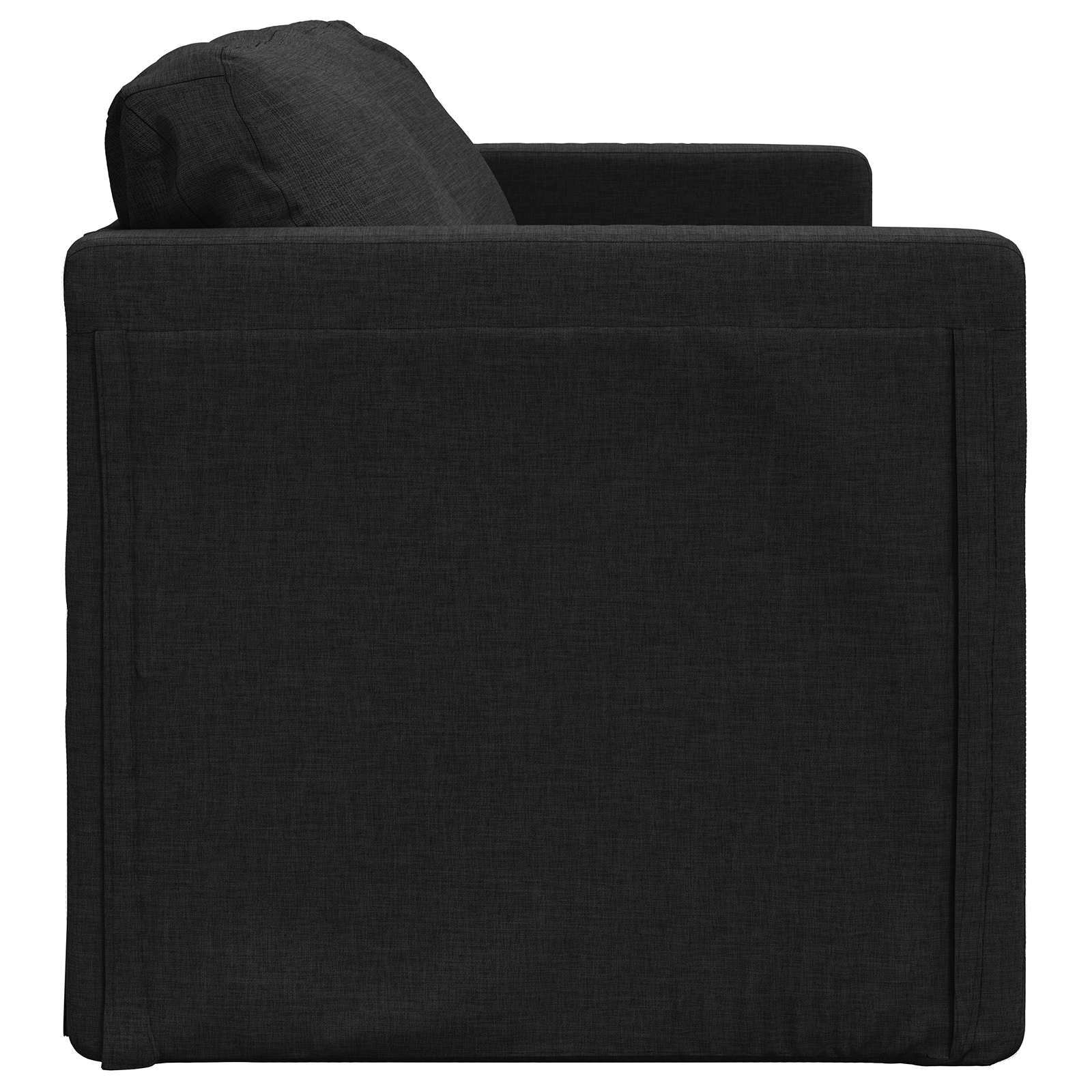 Folding Sofa Bed Black 112 x 60 x 60 cm Fabric