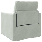 Folding Sofa Bed Light Grey 74 x 77 x 81 cm Velvet