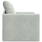 Folding Sofa Bed Light Grey 74 x 77 x 81 cm Velvet