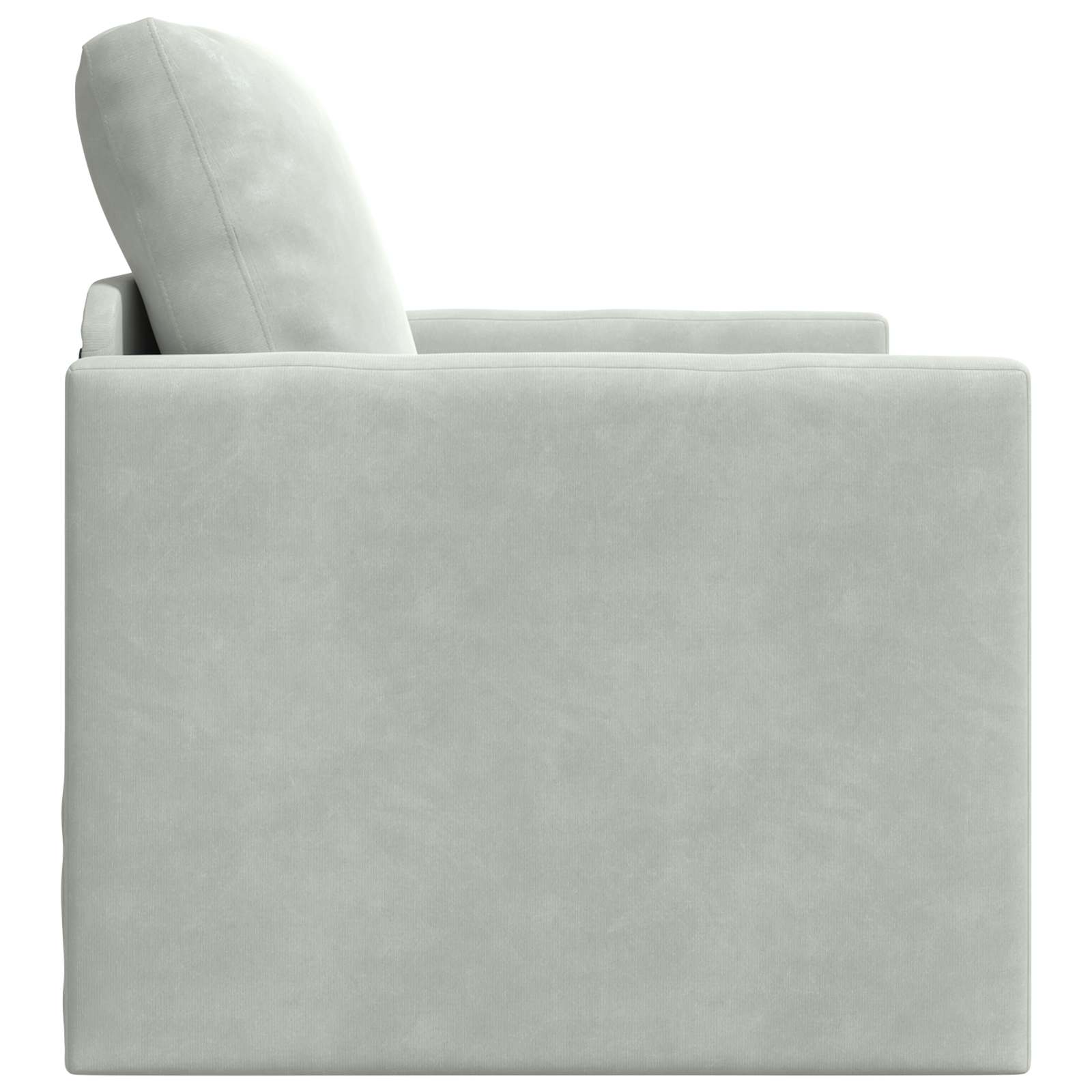 Folding Sofa Bed Light Grey 74 x 77 x 81 cm Velvet