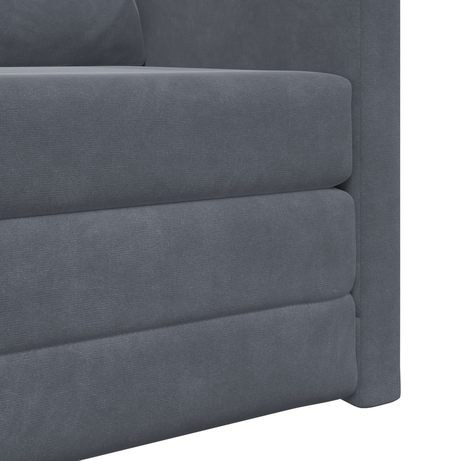 Folding Sofa Bed Dark Grey 74 x 77 x 81 cm Velvet