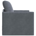 Folding Sofa Bed Dark Grey 74 x 77 x 81 cm Velvet