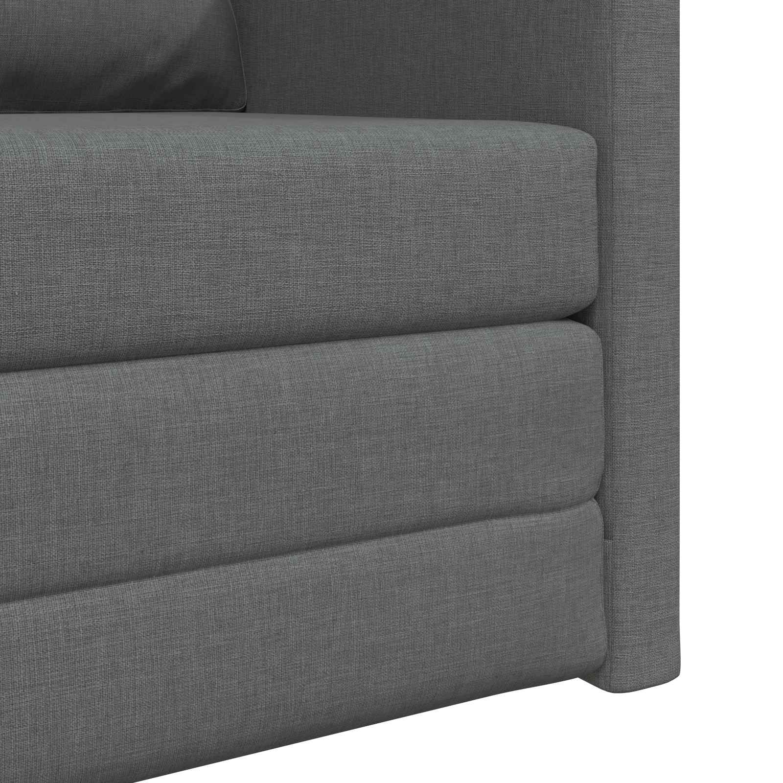Folding Sofa Bed Dark Grey 74 x 77 x 81 cm Fabric