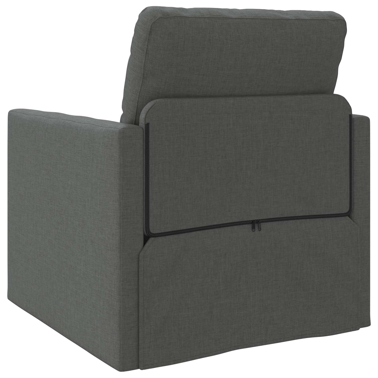 Folding Sofa Bed Dark Grey 74 x 77 x 81 cm Fabric