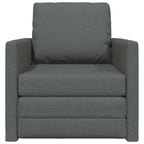 Folding Sofa Bed Dark Grey 74 x 77 x 81 cm Fabric