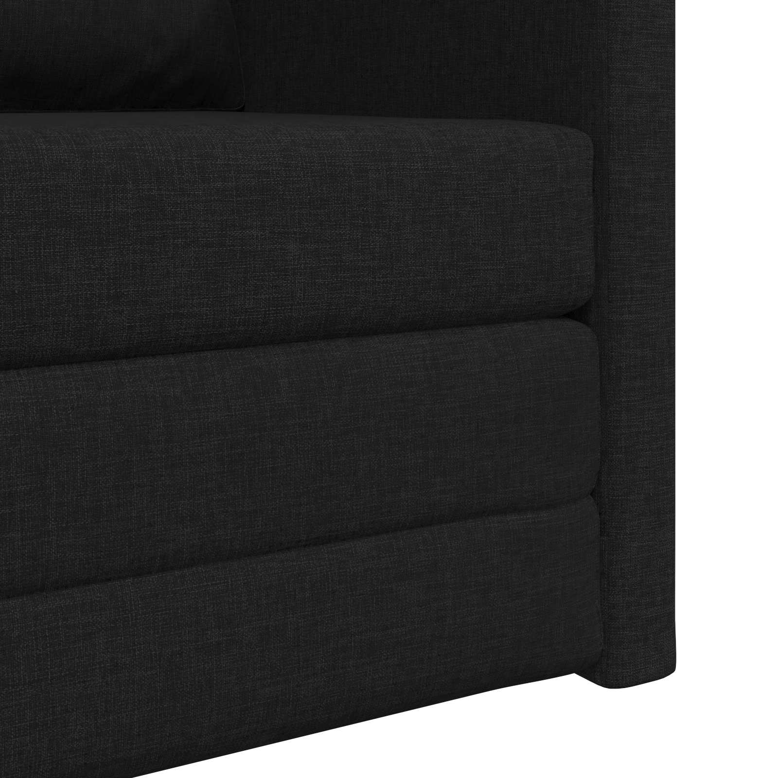 Folding Sofa Bed Black 74 x 77 x 81 cm Fabric