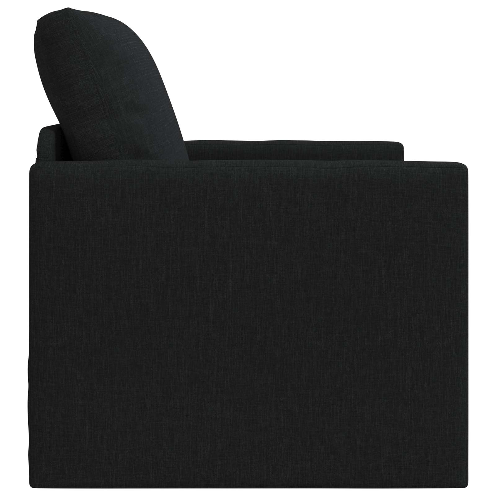 Folding Sofa Bed Black 74 x 77 x 81 cm Fabric