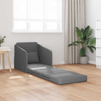 Folding Sofa Bed Dark Grey 65 x 80 x 83 cm Fabric
