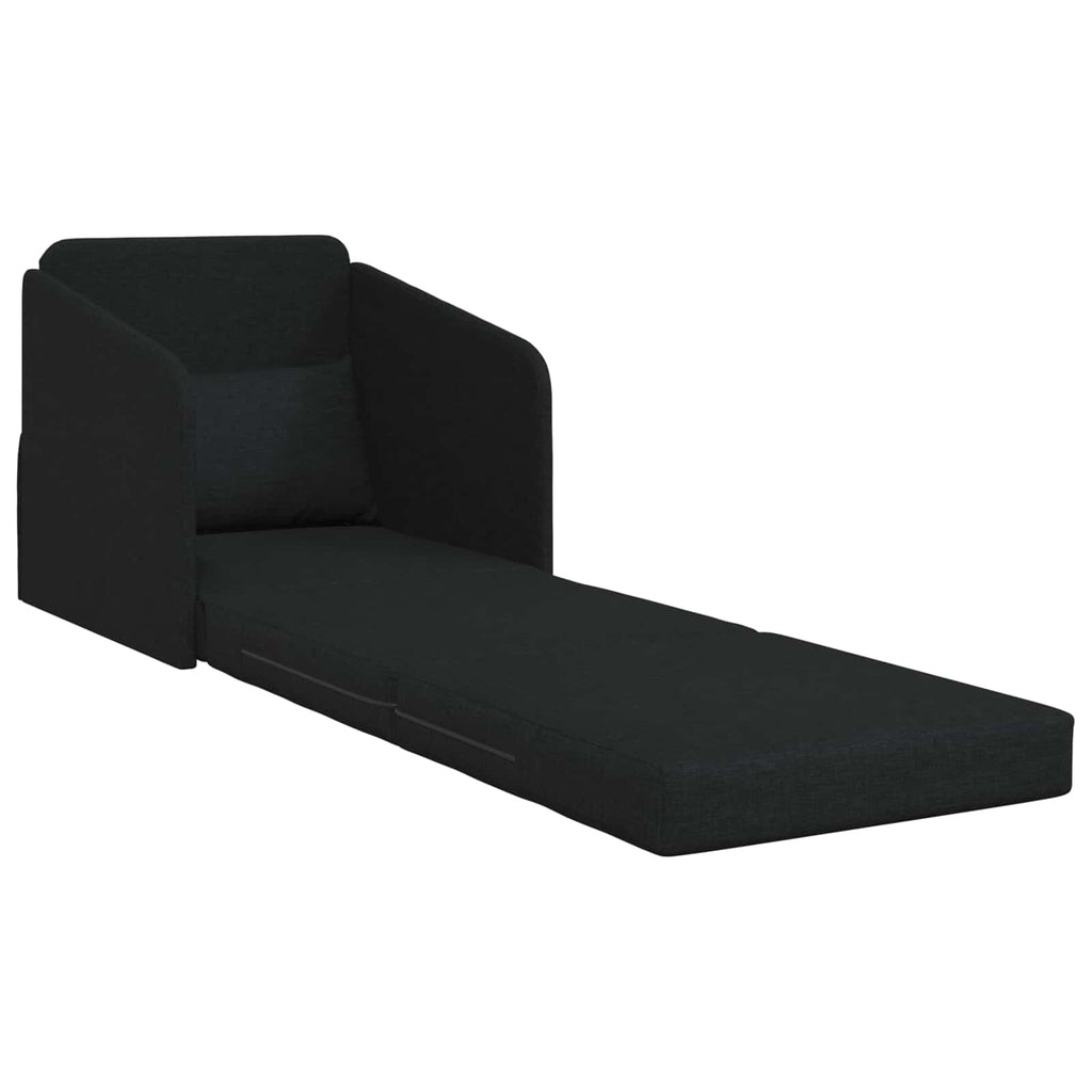 Folding Sofa Bed Black 65 x 80 x 83 cm Fabric