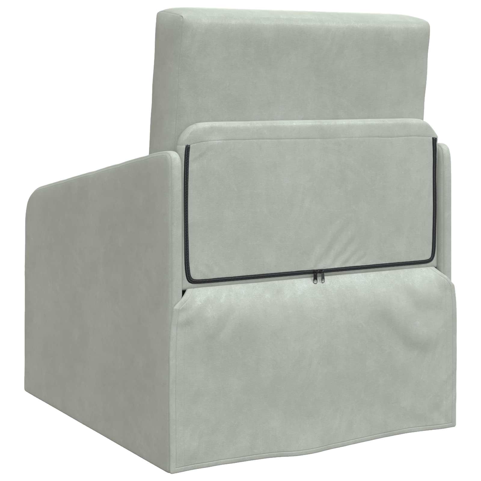 Folding Sofa Bed Light Grey 65 x 80 x 83 cm Velvet