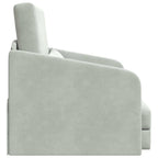 Folding Sofa Bed Light Grey 65 x 80 x 83 cm Velvet