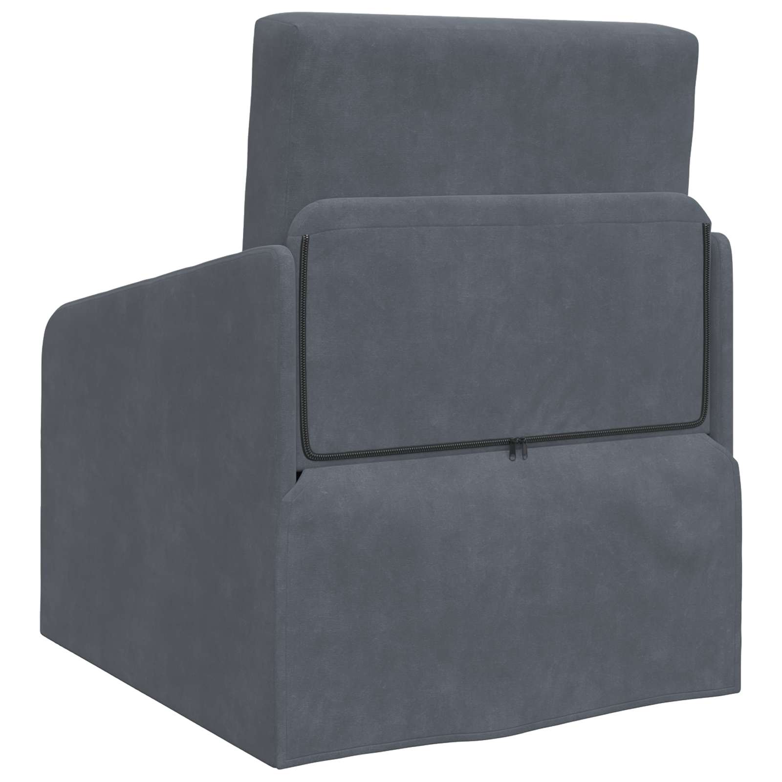 Folding Sofa Bed Dark Grey 65 x 80 x 83 cm Velvet