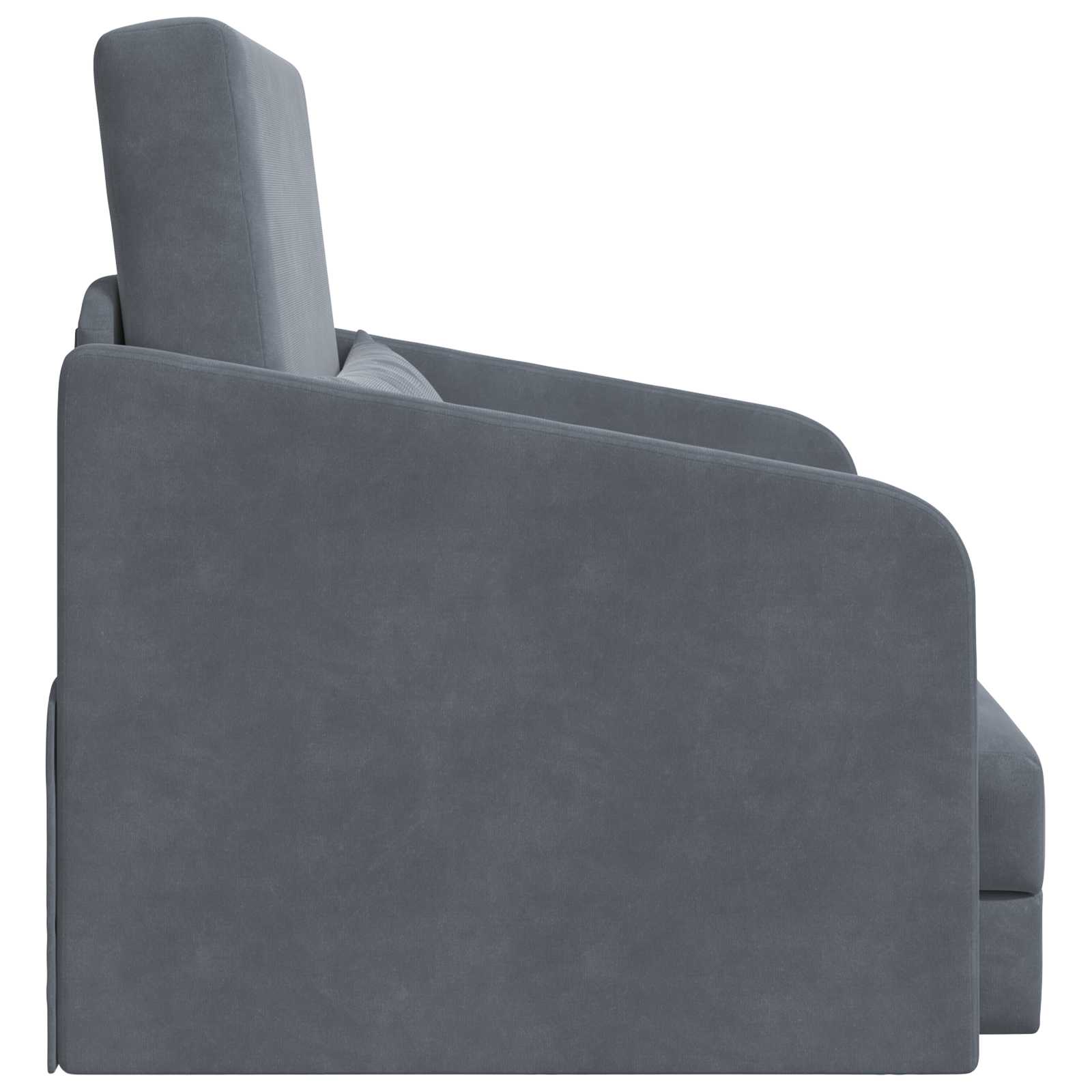 Folding Sofa Bed Dark Grey 65 x 80 x 83 cm Velvet