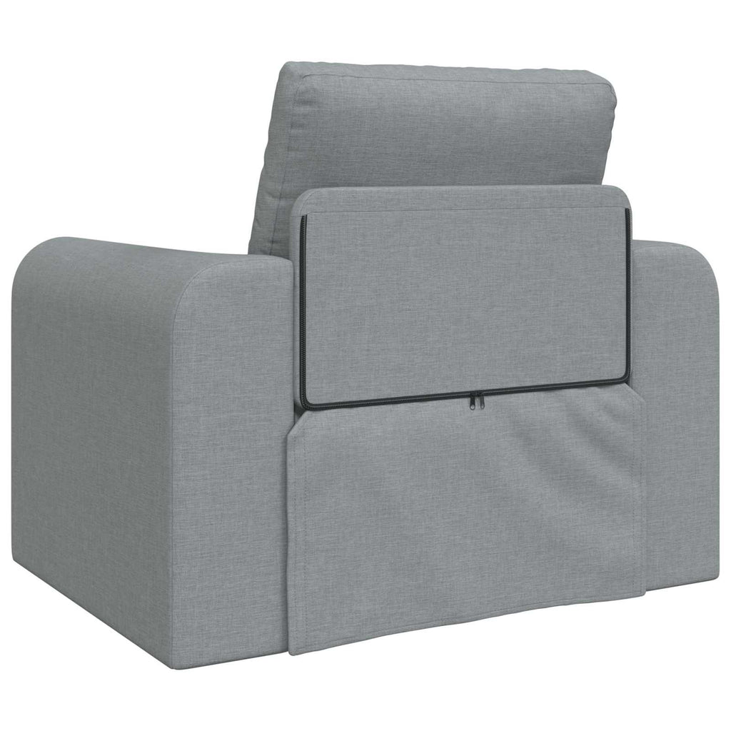Folding Sofa Bed Light Grey 98 x 71 x 83 cm Fabric