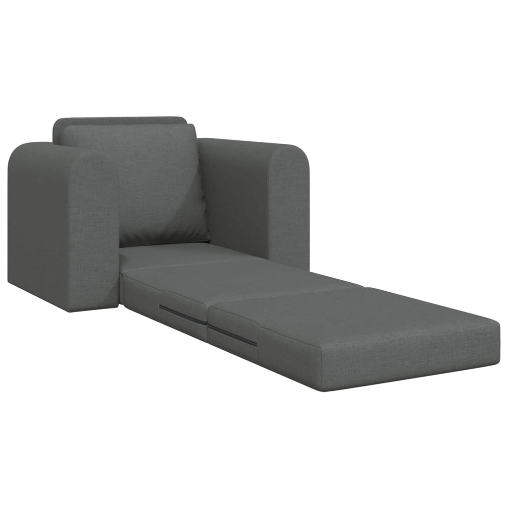 Folding Sofa Bed Dark Grey 98 x 71 x 83 cm Fabric
