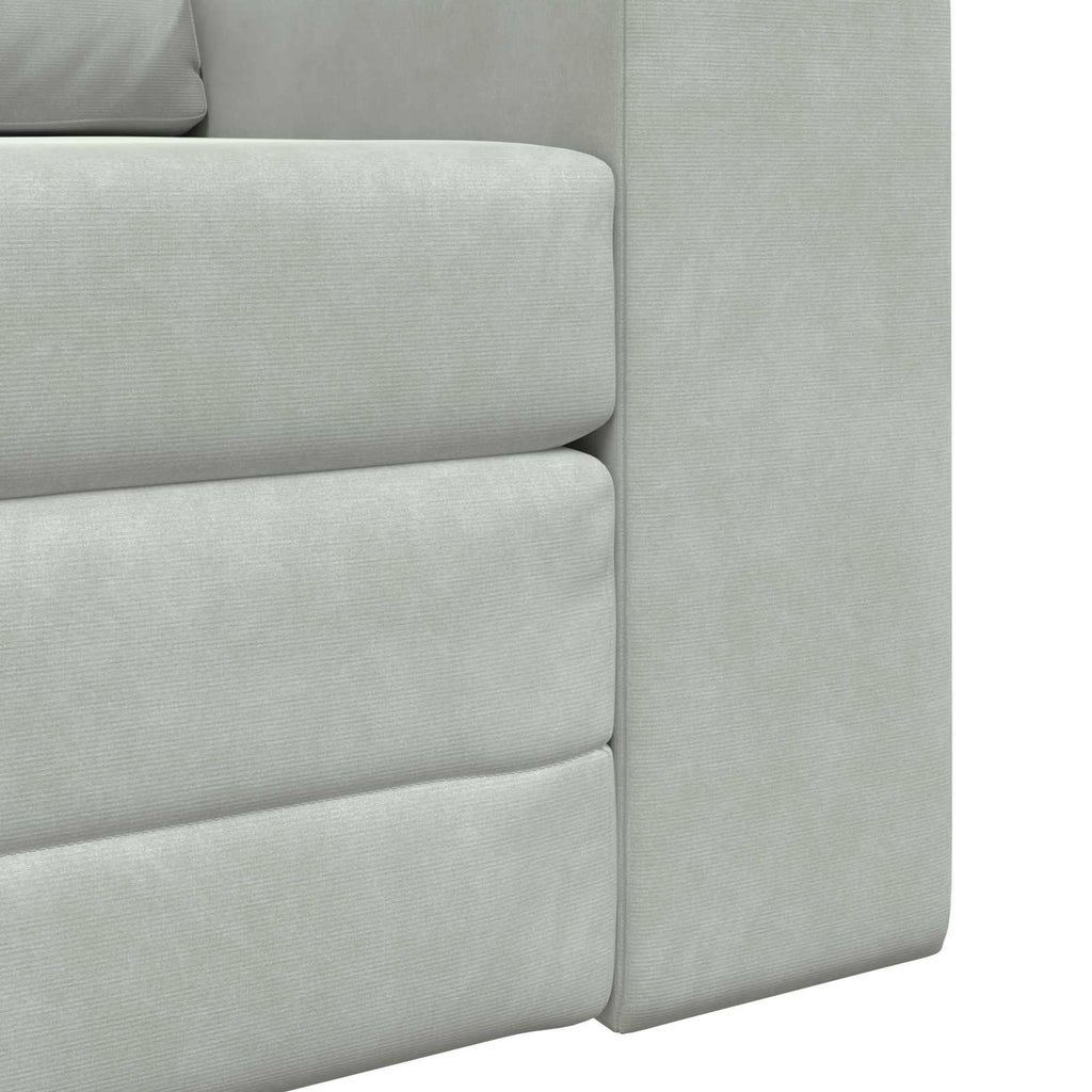 Folding Sofa Bed Light Grey 98 x 71 x 83 cm Velvet