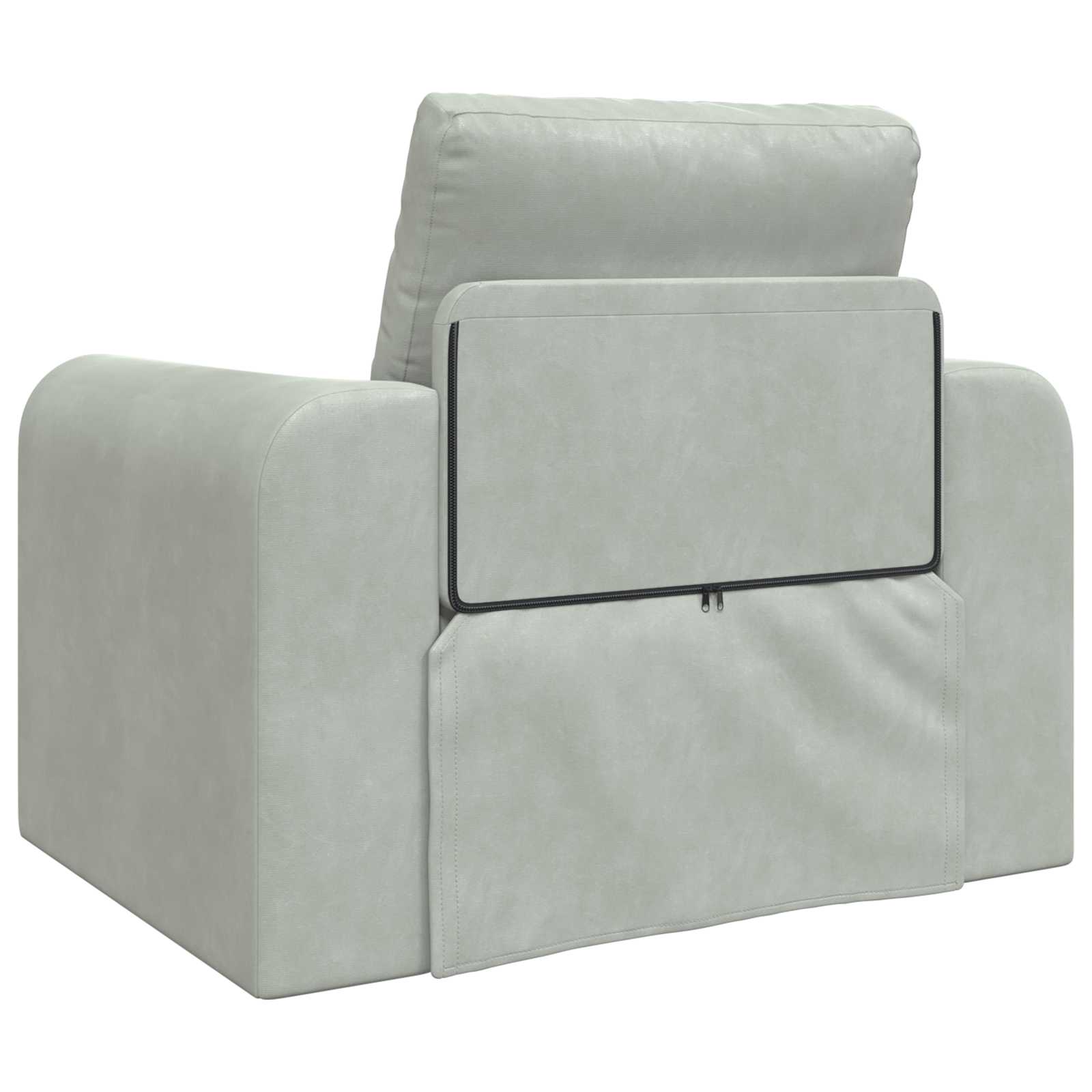 Folding Sofa Bed Light Grey 98 x 71 x 83 cm Velvet
