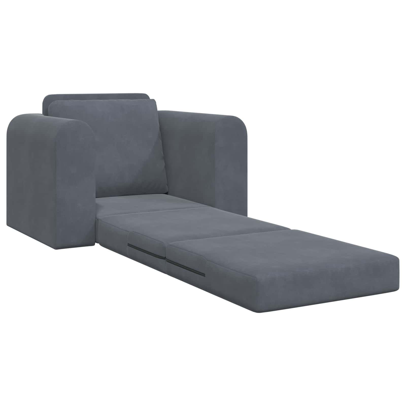 Folding Sofa Bed Dark Grey 98 x 71 x 83 cm Velvet