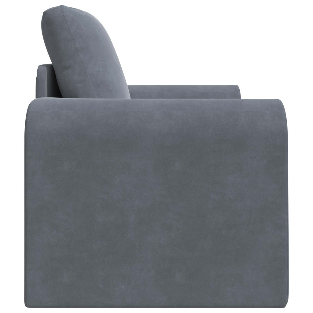 Folding Sofa Bed Dark Grey 98 x 71 x 83 cm Velvet