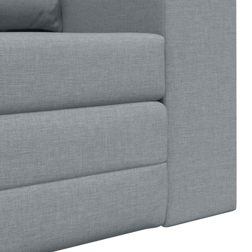 Folding Sofa Bed Light Grey 148 x 71 x 83 cm Fabric