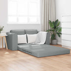 Folding Sofa Bed Light Grey 148 x 71 x 83 cm Fabric