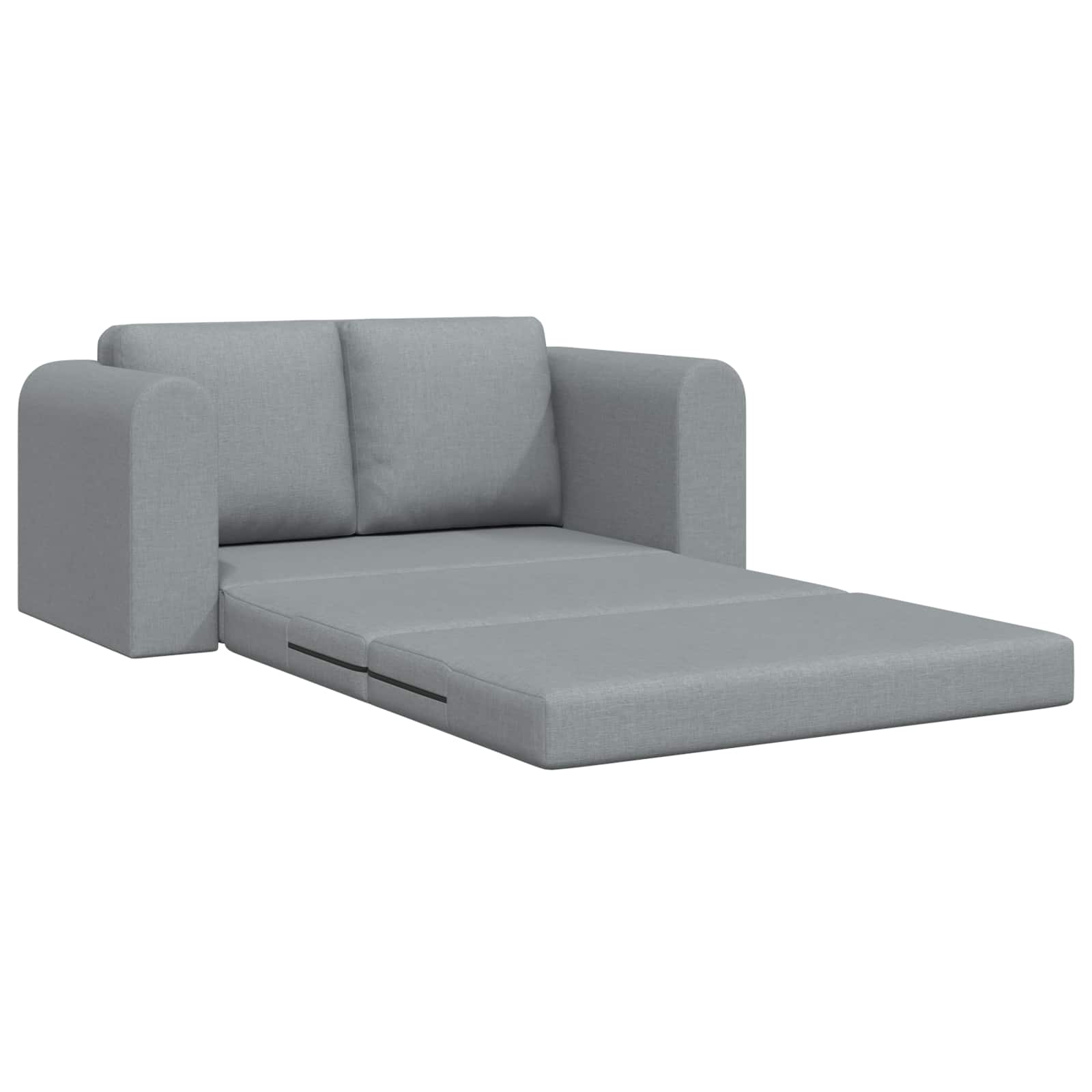 Folding Sofa Bed Light Grey 148 x 71 x 83 cm Fabric