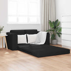 Folding Sofa Bed Black 148 x 71 x 83 cm Fabric