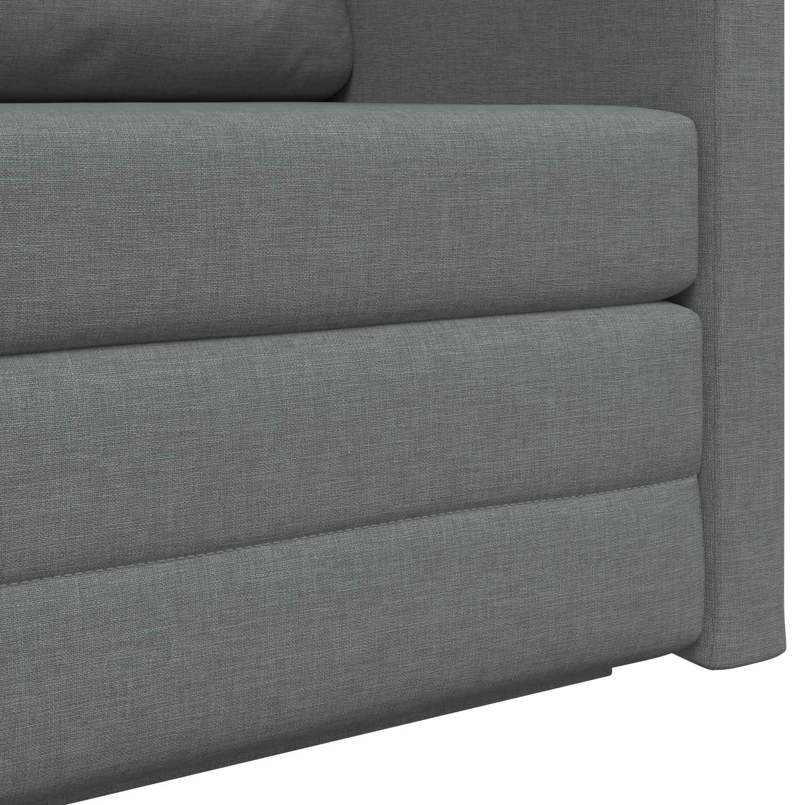 Folding Sofa Bed Dark Grey 124 x 71 x 78 cm Fabric
