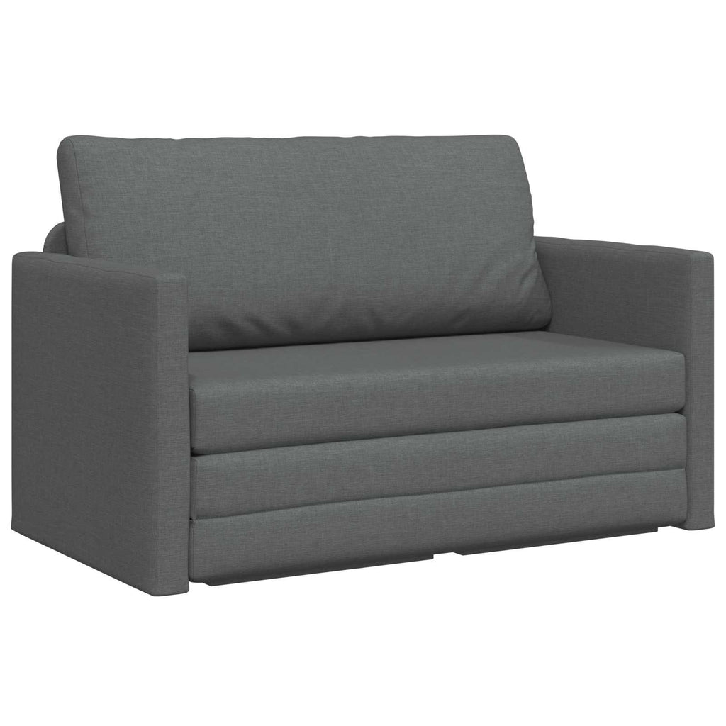 Folding Sofa Bed Dark Grey 124 x 71 x 78 cm Fabric