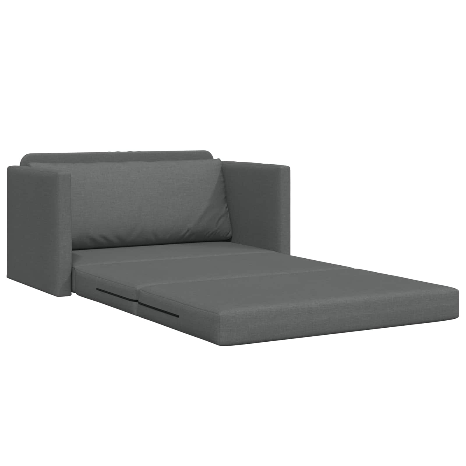 Folding Sofa Bed Dark Grey 124 x 71 x 78 cm Fabric