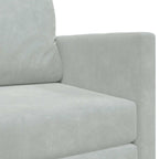Folding Sofa Bed Light Grey 124 x 71 x 78 cm Velvet