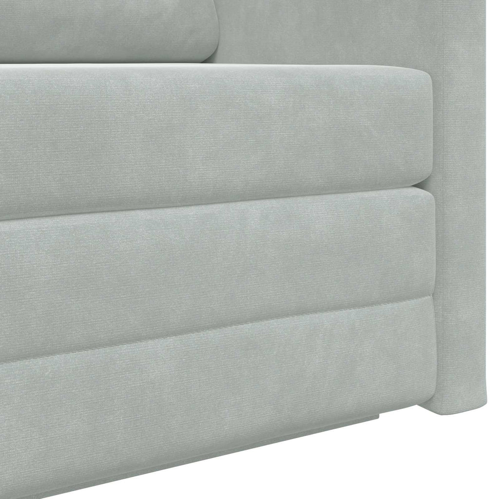 Folding Sofa Bed Light Grey 124 x 71 x 78 cm Velvet