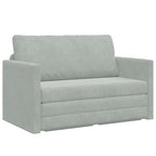 Folding Sofa Bed Light Grey 124 x 71 x 78 cm Velvet