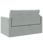 Folding Sofa Bed Light Grey 124 x 71 x 78 cm Velvet