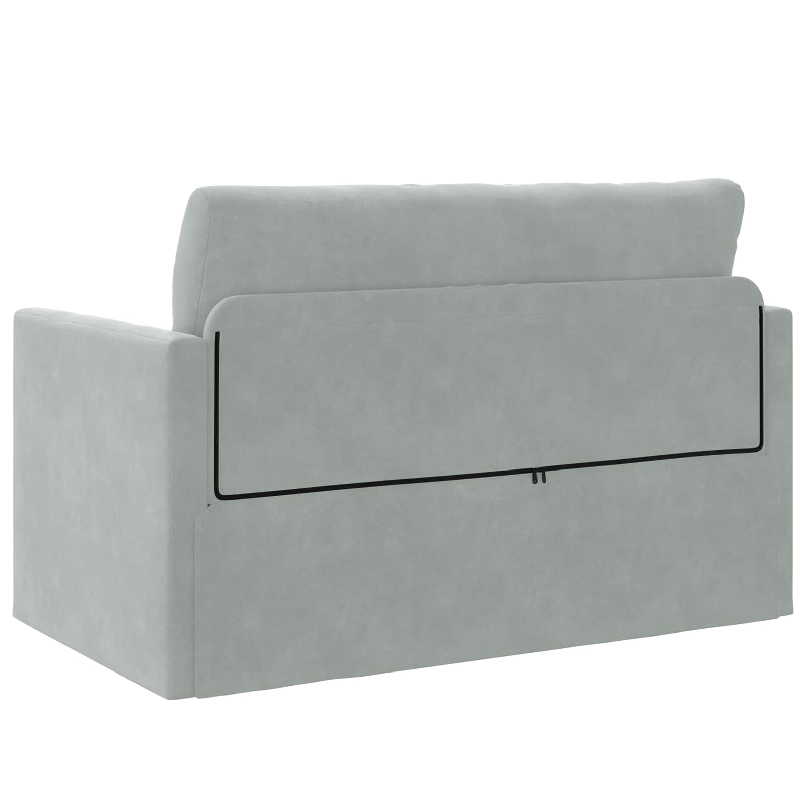 Folding Sofa Bed Light Grey 124 x 71 x 78 cm Velvet