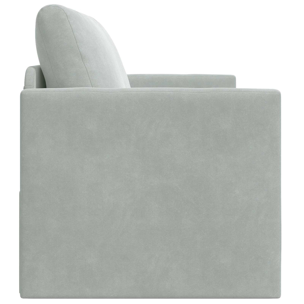 Folding Sofa Bed Light Grey 124 x 71 x 78 cm Velvet