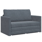 Folding Sofa Bed Dark Grey 124 x 71 x 78 cm Velvet