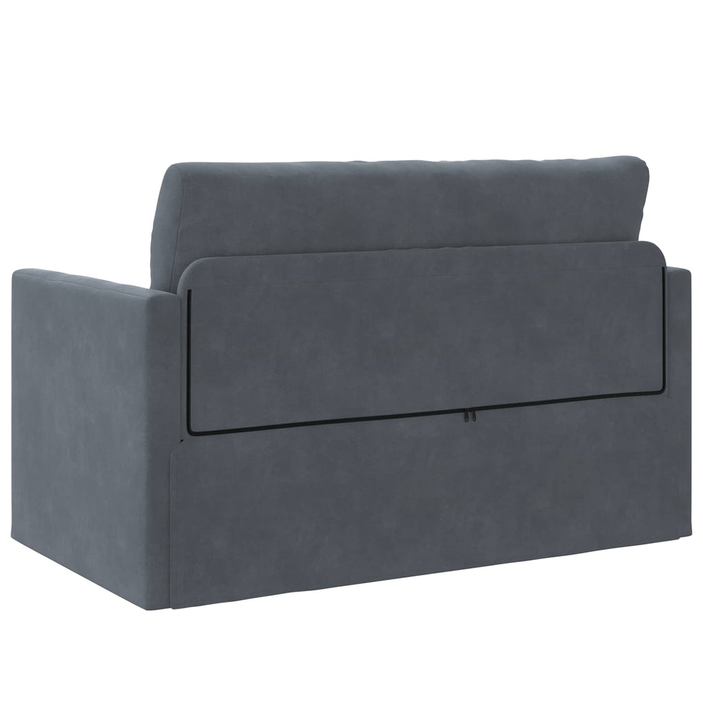 Folding Sofa Bed Dark Grey 124 x 71 x 78 cm Velvet