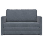 Folding Sofa Bed Dark Grey 124 x 71 x 78 cm Velvet