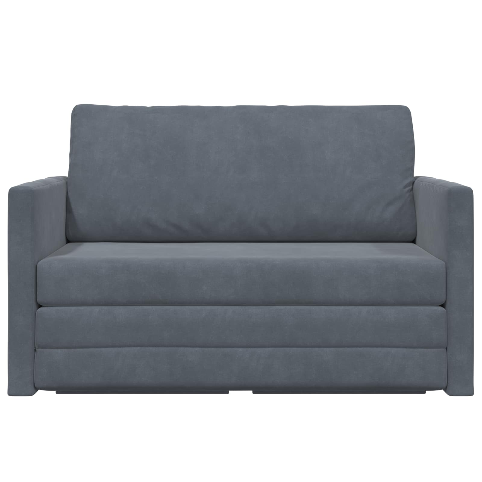 Folding Sofa Bed Dark Grey 124 x 71 x 78 cm Velvet