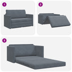 Folding Sofa Bed Dark Grey 124 x 71 x 78 cm Velvet