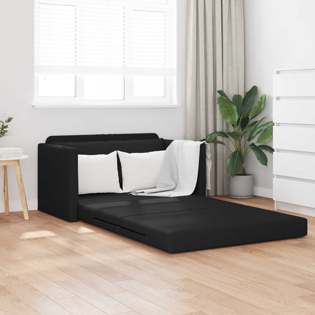 Folding Sofa Bed Black 124 x 71 x 78 cm PVC