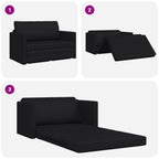 Folding Sofa Bed Black 124 x 71 x 78 cm PVC